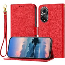 MY Boutique1 Onur 50 Pro Litchi Desen Kart Yuvaları Için Telefon Kılıfı Tutucu Cüzdan Pu (Yurt Dışından)