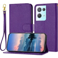 MY Boutique1 Oppo Phone 8 Pro Için Telefon Kılıfı Cüzdan Flip Folio Litchi Desen Pu Deri (Yurt Dışından)