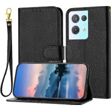 MY Boutique1 Oppo Phone 8 Pro Için Telefon Kılıfı Cüzdan Flip Folio Litchi Desen Pu Deri (Yurt Dışından)