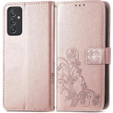 MY Boutique1 Samsung Galaxy A82 5g Için Kılıf Deri Kılıf Kapak Kapak Kısa Kayış Dört (Yurt Dışından)