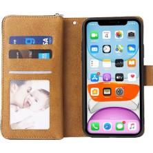 MY Boutique1 Iphone 11 Için Kılıf Pro Max Fermuar Cep Flip Kapak ile El Kayışı Cüzdan (Yurt Dışından)