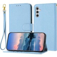 MY Boutique1 Samsung Galaxy M54 Litchi Desen Kart Yuvaları Için Telefon Kılıfı Tutucu Flip Pu (Yurt Dışından)