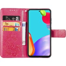 MY Boutique1 Samsung Galaxy A52 5g Flip Kapak Kılıf Için Kılıf Kısa Kayış Dört (Yurt Dışından)