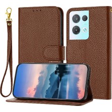 MY Boutique1 Oppo Phone 8 Pro Için Telefon Kılıfı Cüzdan Flip Folio Litchi Desen Pu Deri (Yurt Dışından)