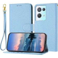 MY Boutique1 Oppo Phone 8 Pro Için Telefon Kılıfı Cüzdan Flip Folio Litchi Desen Pu Deri (Yurt Dışından)