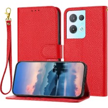 MY Boutique1 Oppo Phone 8 Pro Için Telefon Kılıfı Cüzdan Flip Folio Litchi Desen Pu Deri (Yurt Dışından)