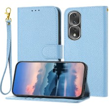 MY Boutique1 Onur 80 Pro Için Telefon Kılıfı Cüzdan Kart Yuvaları Tutucu Litchi Desen Pu (Yurt Dışından)