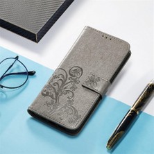 MY Boutique1 Samsung Galaxy A82 5g Için Kılıf Deri Kılıf Kapak Kapak Kısa Kayış Dört (Yurt Dışından)