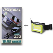 Rovimex 20.000 Mah Powerbank + 3 Fonksiyonlu Ledli Kafa Feneri