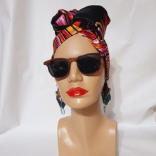Oben Hobi Afrika Modeli Telli Bandana Özel Tasarım Kumaştan Yapılmış Saç Aksesuarı Kadın Tokası