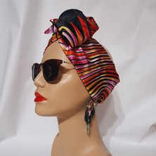 Oben Hobi Afrika Modeli Telli Bandana Özel Tasarım Kumaştan Yapılmış Saç Aksesuarı Kadın Tokası