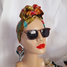 Oben Hobi Afrika Modeli Telli Bandana Saç Aksesuarı Özel Tasarım Kumaşkadın Saç Tokası