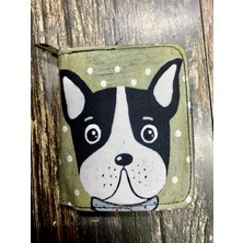 Street Bag Köpek Desenli Etnik Otantik Desenli Bölmeli Kullanışlı Cüzdan