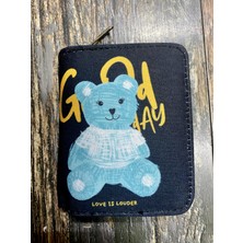 Street Bag Ayıcık Desenli Etnik Otantik Desenli Bölmeli Kullanışlı Cüzdan