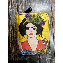 Street Bag Frida Desenli Etnik Otantik Desenli Bölmeli Kullanışlı Cüzdan
