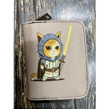 Street Bag Jeday Kedi Desenli Etnik Otantik Desenli Bölmeli Kullanışlı Cüzdan