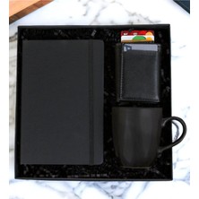 Giftstime Kupa Bardak Siyah Özel Mekanizmalı Cüzdan Defter Erkek