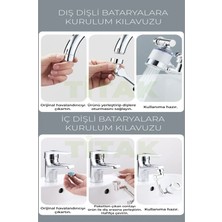 FAWER Faucet & Shower Fawer Arıtmalı 1080 Derece Dönebilen Evrensel Perlatör Musluk Ucu Filtre Musluk Başlığı