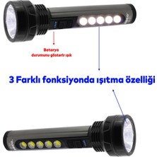 Nzb El Feneri Şarjlı LED Işıldak Kamp El Lambası Gece Aydınlatma 5 W + 3 W Beyaz Işık 1800 Mah