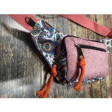 Street Bag Unisex Etnik Otantik Bohem Günlük Seyehat Bel Çantası Çok Cepli Suya Dayanıklı Pembe