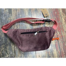 Street Bag Unisex Etnik Otantik Bohem Günlük Seyehat Bel Çantası Çok Cepli Suya Dayanıklı Koyu Gül Kurusu