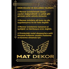 Mat Dekor Doğal Mermer Dikdörtgen Tepsi Kartal Figürlü