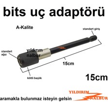 Yıldırım Nalbur 15 cm Bits Uç Adaptörü Kilitli Ph Yıldız Uç Tutucu Adaptör Duble Uzun