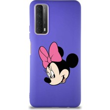 PrintiFy Huawei Y7A Soft Premier Kapak Minnie Mouse-B Tasarımlı Silikon Kılıf - Mor