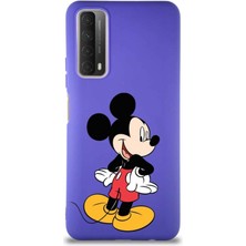 PrintiFy Huawei Y7A Soft Premier Kapak Mickey Mouse-D Tasarımlı Silikon Kılıf - Mor
