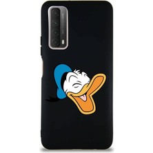 PrintiFy Huawei Y7A Soft Premier Kapak Donald Duck-E Tasarımlı Silikon Kılıf - Siyah