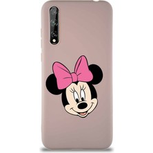 PrintiFy Huawei Y8P Soft Premier Kapak Minnie Mouse-C Tasarımlı Silikon Kılıf - Pudra