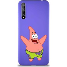 PrintiFy Huawei Y8P Soft Premier Kapak Patrick Yıldız Tasarımlı Silikon Kılıf - Mor