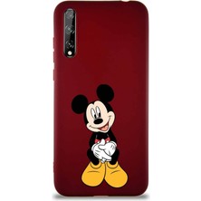 PrintiFy Huawei Y8P Soft Premier Kapak Mickey Mouse-A Tasarımlı Silikon Kılıf - Mürdüm