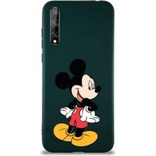 PrintiFy Huawei Y8P Soft Premier Kapak Mickey Mouse-D Tasarımlı Silikon Kılıf - Yeşil