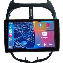 Conio Peugeot 206 (1999-2010 yıl)2GB Ram 32GB Rom Hafıza Multimedya Android sürüm 13 Kablosuz Carplay Navigasyon 9 inç Ekran