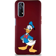 PrintiFy Oppo Ax7 Soft Premier Kapak Donald Duck-C Tasarımlı Silikon Kılıf - Mürdüm