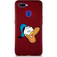 PrintiFy Oppo A12 Soft Premier Kapak Donald Duck-E Tasarımlı Silikon Kılıf - Mürdüm