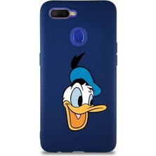 PrintiFy Oppo Ax7 Soft Premier Kapak Donald Duck-A Tasarımlı Silikon Kılıf - Lacivert