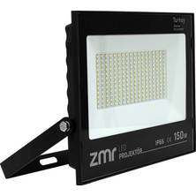 Ayt Powermaster 150 Watt 220 Volt 6500K Işık Açısı Siyah Slim Kasa Beyaz LED Projektör Lamba Dış Mekan Aydınlatma