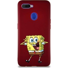 PrintiFy Oppo A5S Soft Premier Kapak Sünger Bob Tasarımlı Silikon Kılıf - Mürdüm