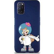 PrintiFy Oppo A72 Soft Premier Kapak Sandy Tasarımlı Silikon Kılıf - Lacivert