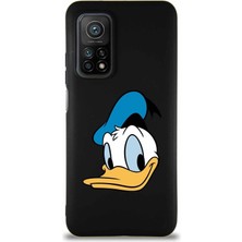 PrintiFy Xiaomi Mi 10T Soft Premier Kapak Donald Duck-B Tasarımlı Silikon Kılıf - Siyah