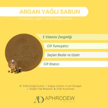 Aphrodew Argan Yağlı Vegan Doğal Sabun - E Vitaminli Onarıcı Besleyici Bakım Sabunu - 100 gr