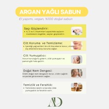 Aphrodew Argan Yağlı Vegan Doğal Sabun - E Vitaminli Onarıcı Besleyici Bakım Sabunu - 100 gr