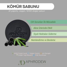 Aphrodew Aktif Karbonlu Kömür Doğal Vegan Sabun - Cilt Temizleyici, Siyah Noktaları Arındırmada Etkili - 100 gr