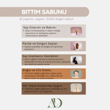 Aphrodew Bıttım Vegan Doğal Sabun - Matlaşmış Saçları Onarmada Etkili, Cildi Besler - 100 gr