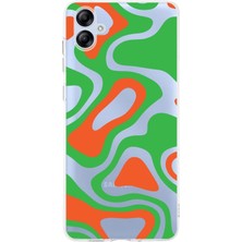 PrintiFy Samsung Galaxy A04E Kamera Korumalı Kapak Renkli Desen Tasarımlı Şeffaf Kılıf