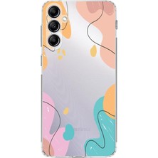 PrintiFy Samsung Galaxy M34 Uyumlu Kamera Korumalı Kapak Karışık Renkler Tasarımlı Şeffaf Kılıf