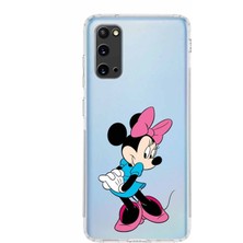PrintiFy Samsung Galaxy S20 Kamera Korumalı Kapak Minnie Mouse Tasarımlı Şeffaf Kılıf