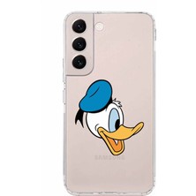 PrintiFy Samsung Galaxy S22 Kamera Korumalı Kapak Donald Duck Tasarımlı Şeffaf Kılıf